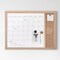 Martha Stewart Everette 24in.x18in. Magnetic Dry Erase Calendar and Crk Board Combo w/Mrkr, Mgnts, and Psh Pns BR-PM-COM-MW4C1-4561-LN-MS - alternate 5